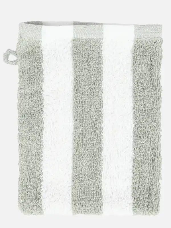 Bild 2 von Waschhandschuh gestreift, 15x21cm Grün
