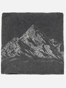 Dekokissen Berge mit Füllung, 45x45cm Grau