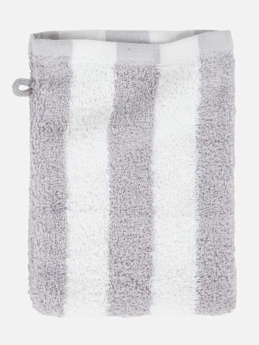 Bild 2 von Waschhandschuh gestreift, 15x21cm Lila