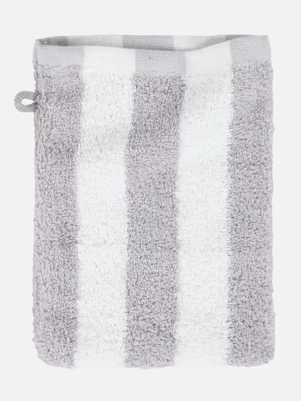 Bild 2 von Waschhandschuh gestreift, 15x21cm Lila