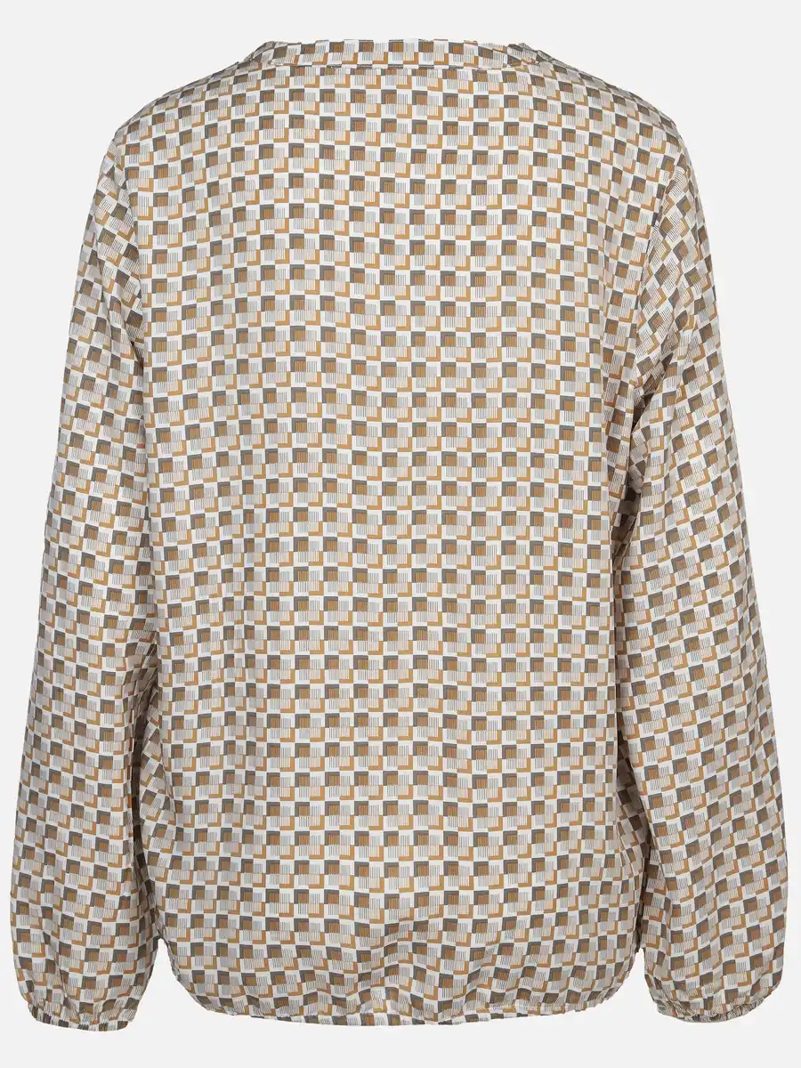 Bild 2 von Damen Blouson-Bluse mit Alloverprint Weiß