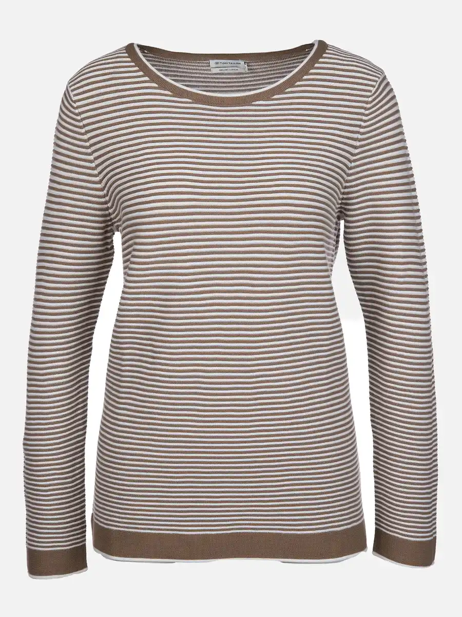 Bild 1 von Damen Pullover in Ottoman Ripp Weiß