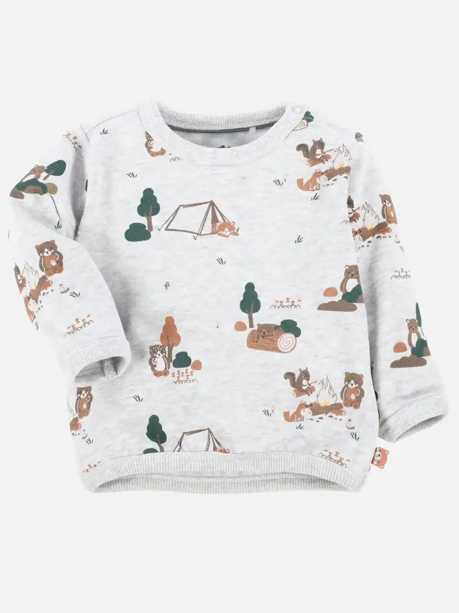Bild 1 von Baby Jungen Sweatshirt mit Alloverprint Grau