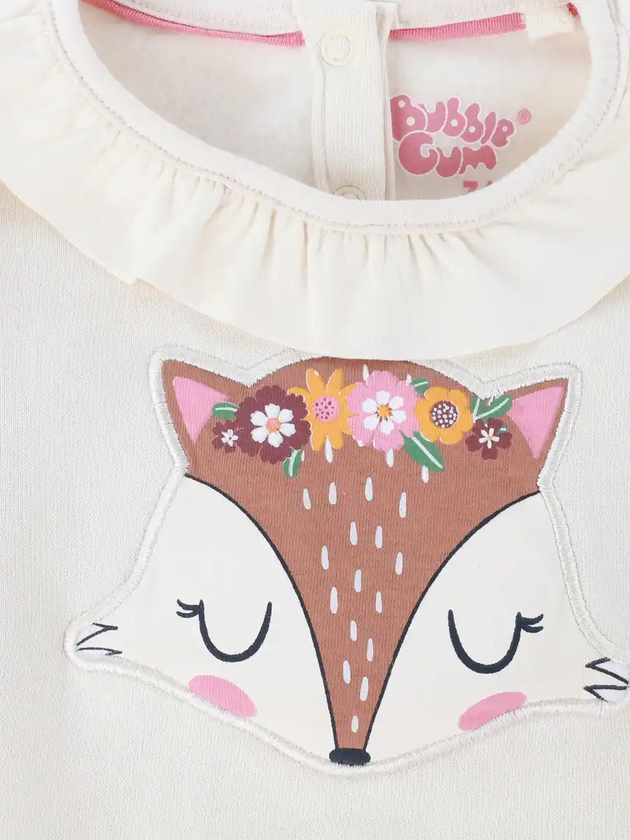 Bild 3 von Baby Mädchen Langarmshirt mit Tierprint Beige