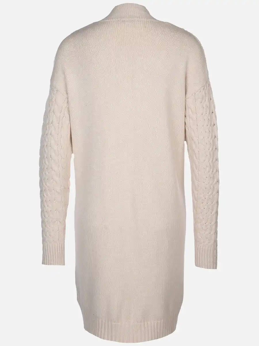 Bild 2 von Damen Longcardigan mit Zopfmuster Beige