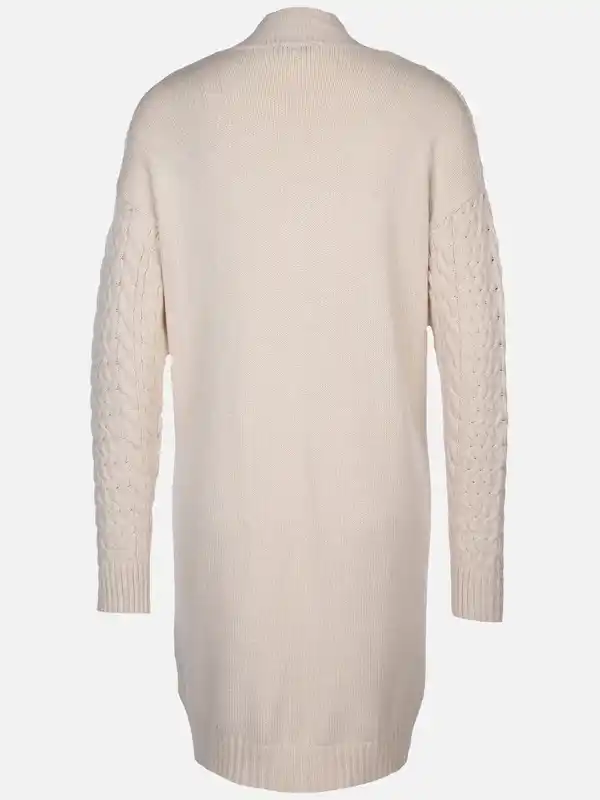 Bild 2 von Damen Longcardigan mit Zopfmuster Beige