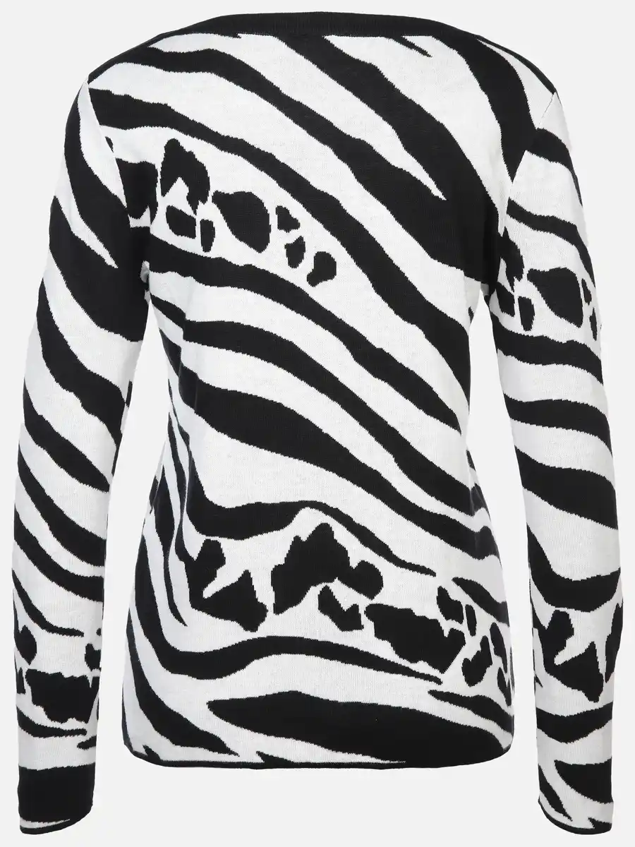 Bild 2 von Damen Pullover mit Tierprint Weiß