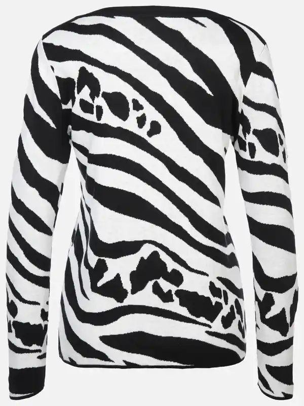 Bild 2 von Damen Pullover mit Tierprint Weiß