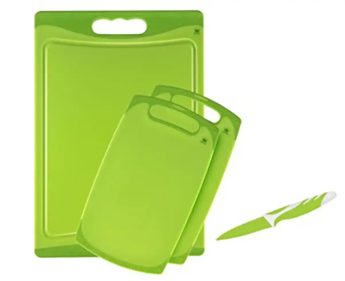 Bild 1 von Schneidebretter KITCHEN FANS 3 tlg + Gemüsemesser