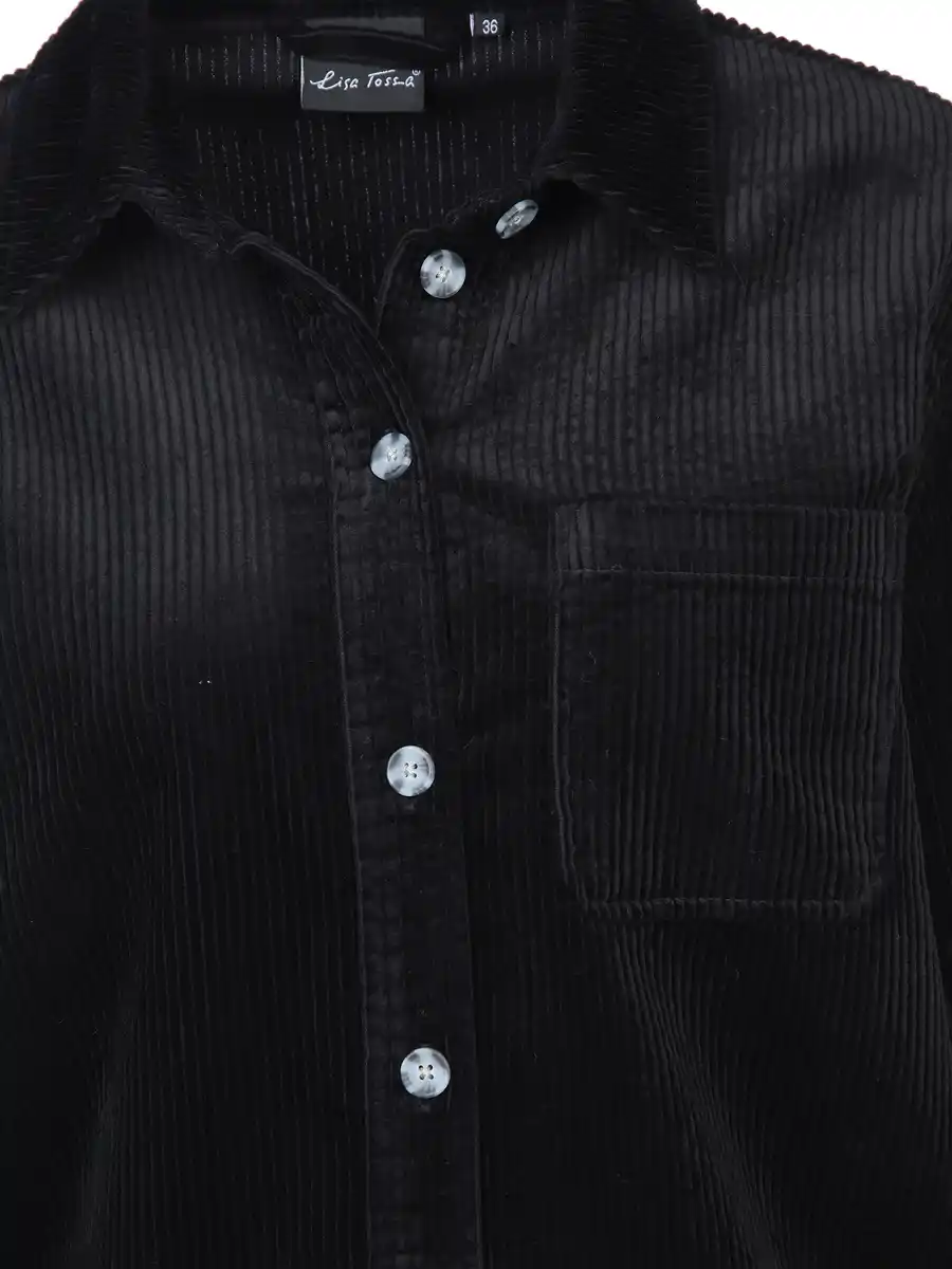 Bild 3 von Damen Cordhemd mit Brusttasche Schwarz