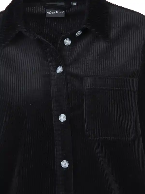 Bild 3 von Damen Cordhemd mit Brusttasche Schwarz