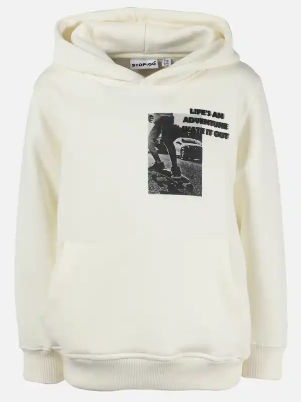 Bild 1 von Jungen Hoodie mit Print Weiß