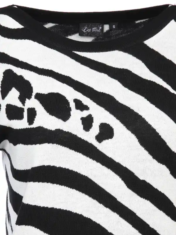 Bild 3 von Damen Pullover mit Tierprint Weiß