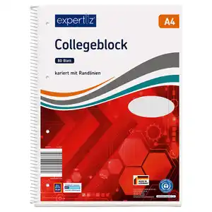 EXPERTIZ Collegeblock A4 kariert