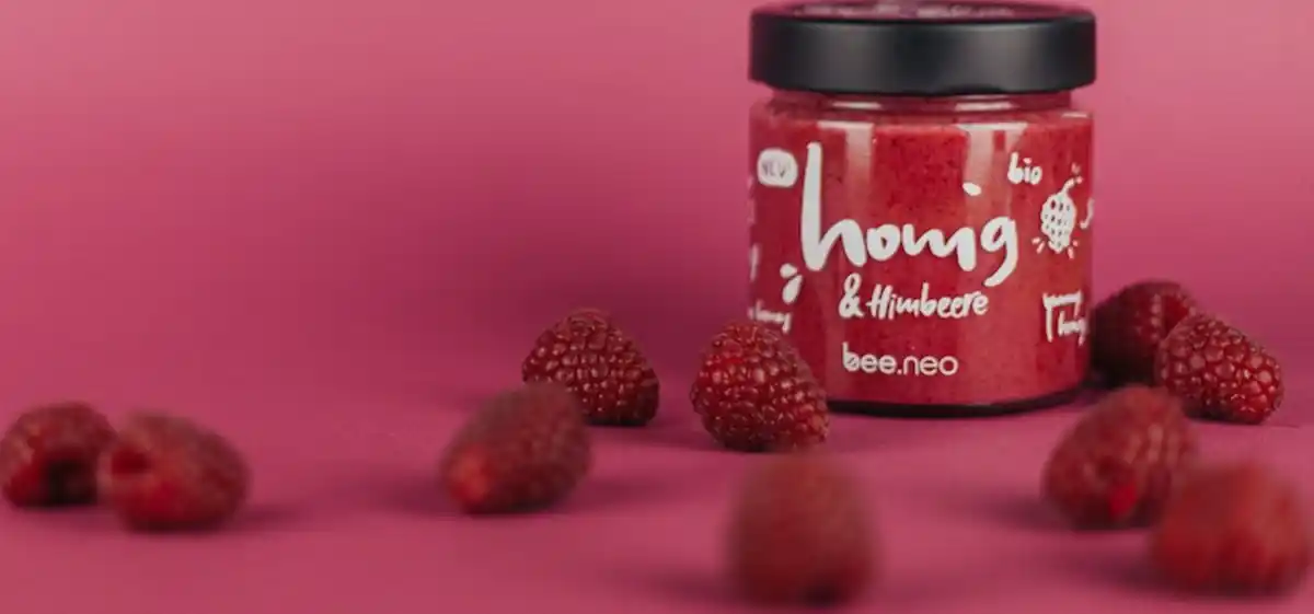 Bild 2 von bee.neo Bio Honig & Himbeere, 230 g