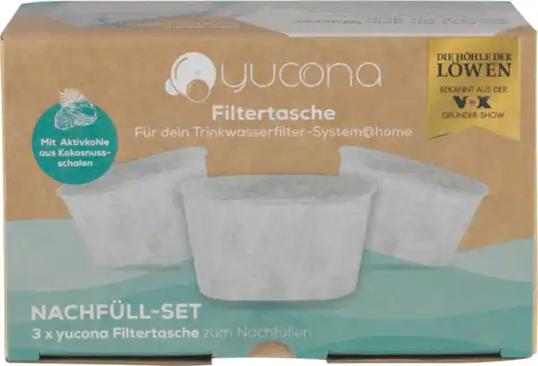 Bild 1 von Yucona 3er Set Wasserfilter Filtertasche Nachfüller