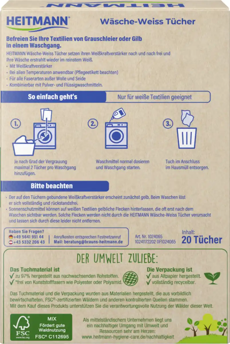 Bild 3 von Heitmann Wäsche-Weiss Tücher