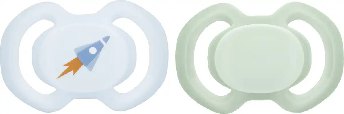Bild 2 von Babydream Beruhigungssauger Der Symmetrische Rakete & grün 3-18 Monate