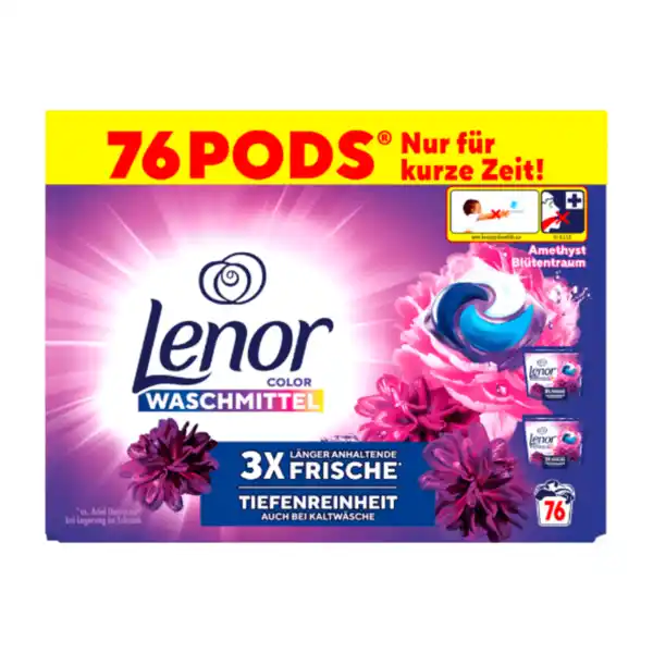 Bild 1 von LENOR All-in-1-Pods Color-Waschmittel Amethyst Blütentraum 23,8g