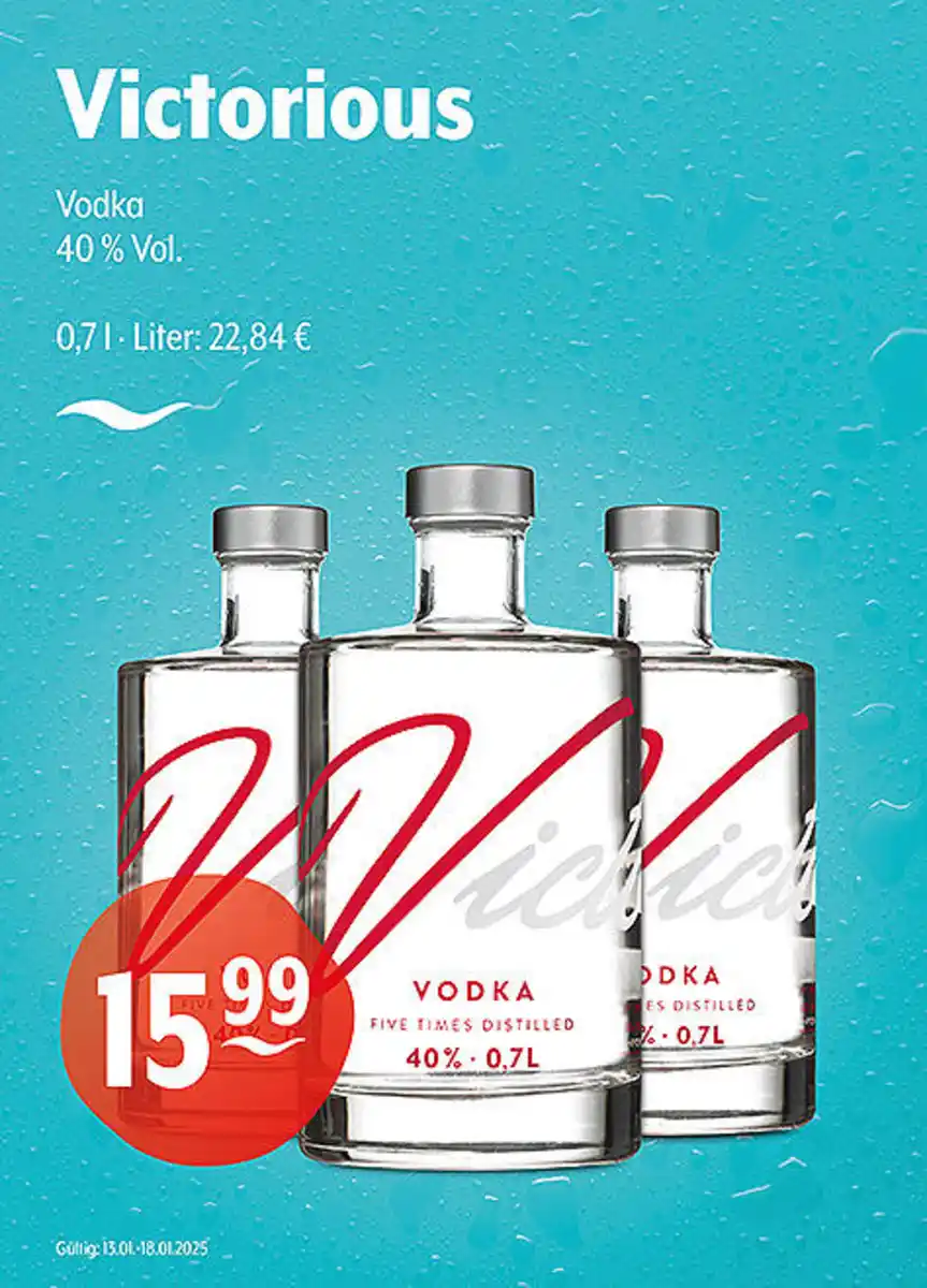 Bild 1 von Victorious Vodka 40 % Vol.