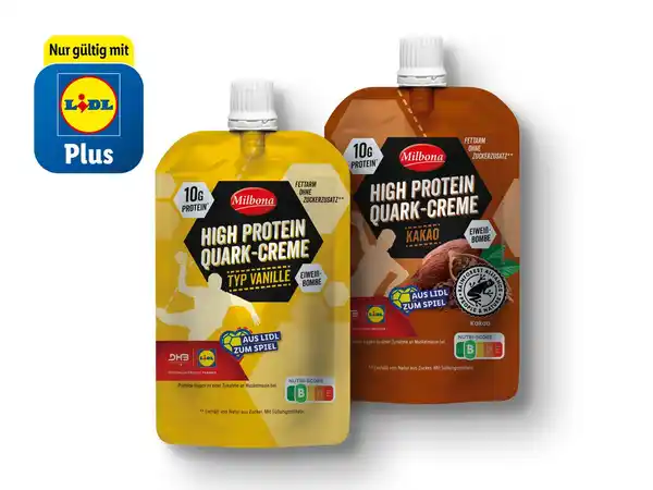 Bild 1 von Milbona High Protein Quark-Creme,  125 g