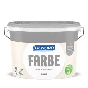 RENOVO Wand- und Deckenfarbe matt »FARBE«, creme