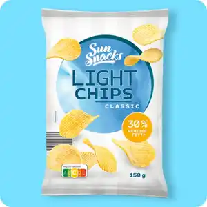 SUN SNACKS Light-Chips, versch. Sorten