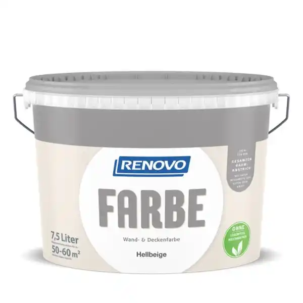 Bild 1 von RENOVO Wand- und Deckenfarbe matt »FARBE«, hellbeige