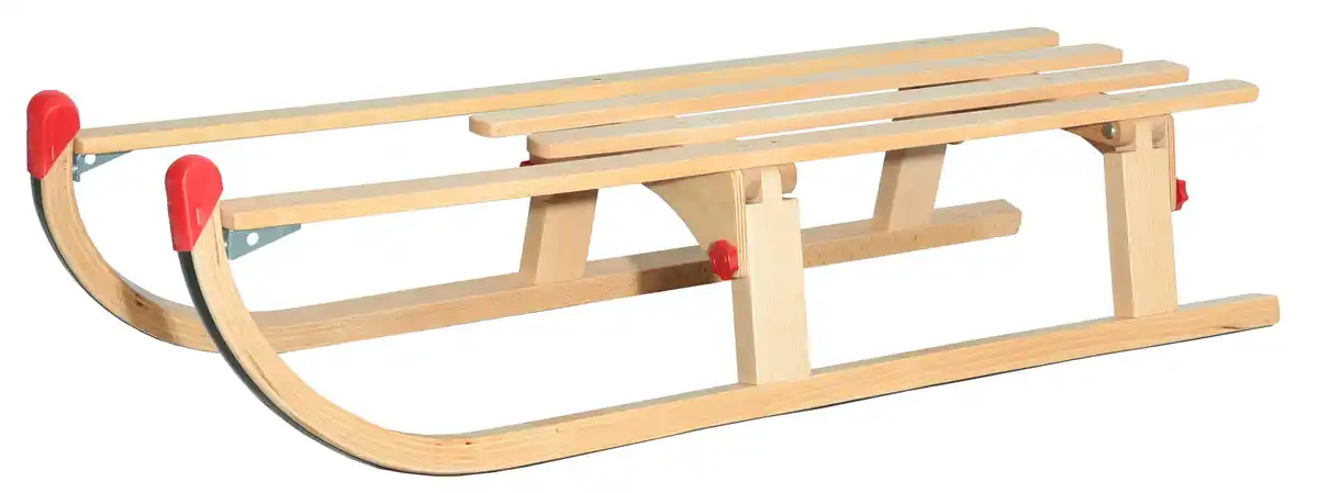 Bild 1 von Holz-Faltschlitten klappbar 110 cm mit Zugseil