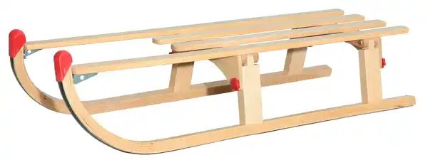 Bild 1 von Holz-Faltschlitten klappbar 110 cm mit Zugseil