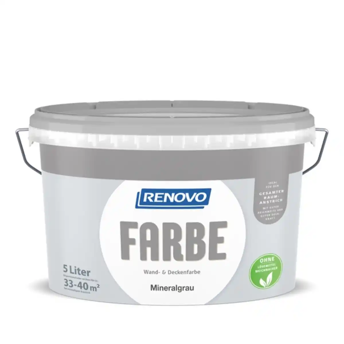 Bild 1 von RENOVO Wand- und Deckenfarbe matt »FARBE«, mineralgrau