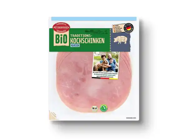 Bild 1 von Metzgerfrisch Bio Traditions-Kochschinken/-Kassler,  100 g