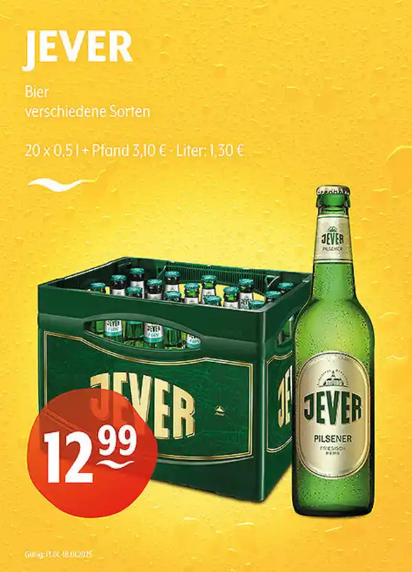 Bild 1 von JEVER Bier verschiedene Sorten