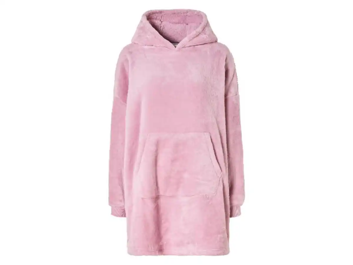 Bild 4 von Unisex Oversize-Plüschhoodie, mit Teddyfleece
