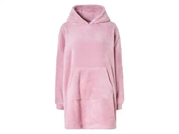 Bild 4 von Unisex Oversize-Plüschhoodie, mit Teddyfleece