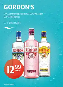 GORDON'S Gin verschiedene Sorten 37,5 % Vol. oder 0,0 % Alkoholfrei