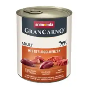 Animonda GranCarno Hundenassfutter Adult Geflügelherzen 800 g