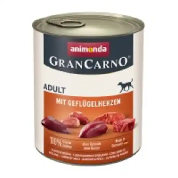 Bild 1 von Animonda GranCarno Hundenassfutter Adult Geflügelherzen 800 g