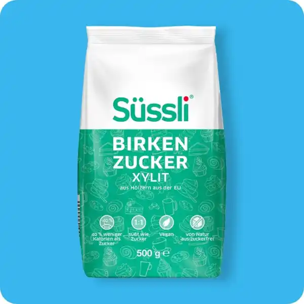 Bild 1 von SÜSSLI®  Birkenzucker oder Erythrit