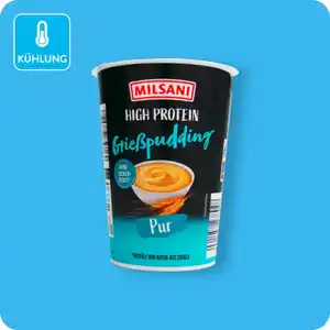 MILSANI High-Protein-Grießpudding, Pur oder Zimt