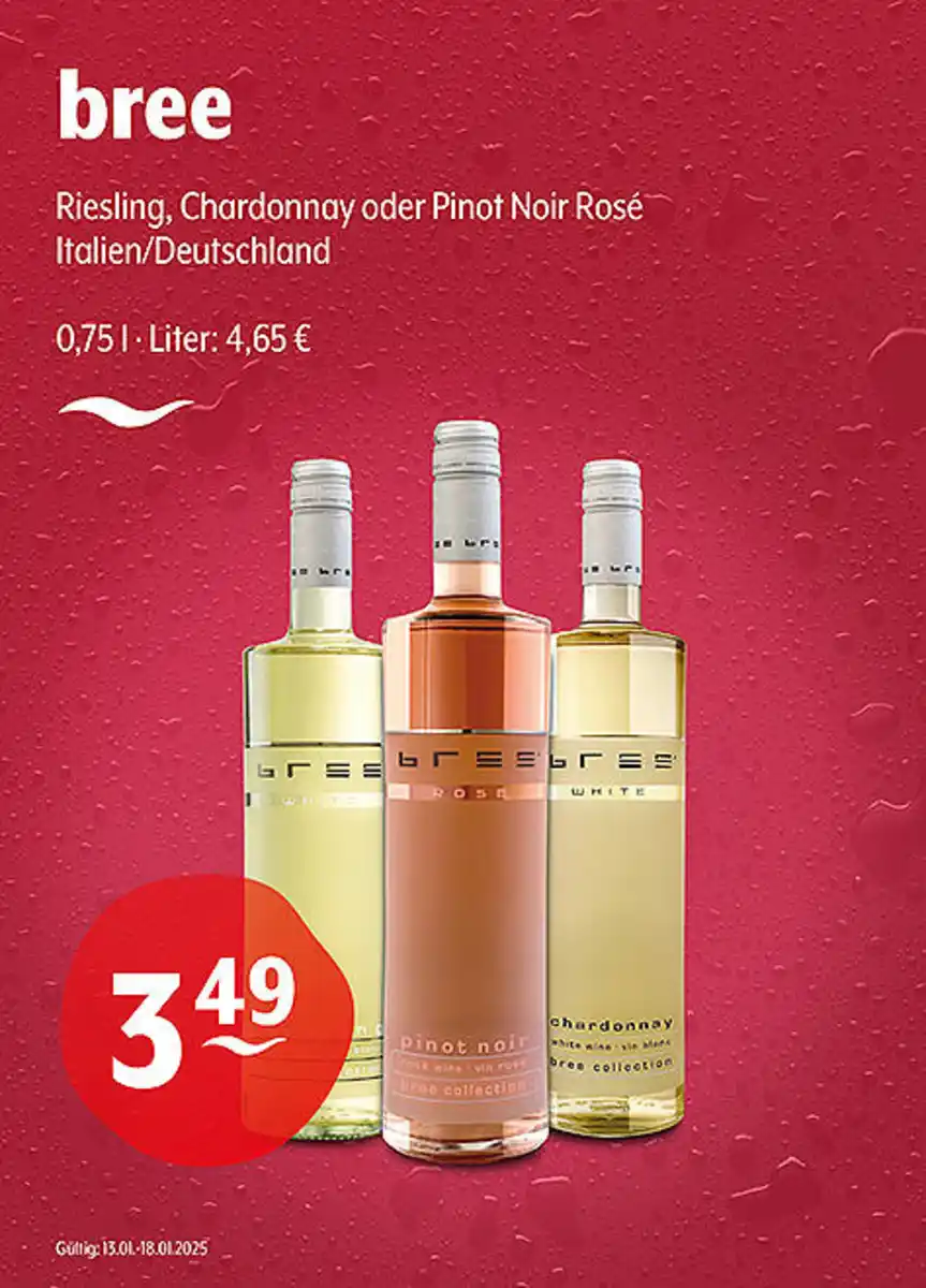 Bild 1 von bree Riesling, Chardonnay oder Pinot Noir Rosé Italien/Deutschland