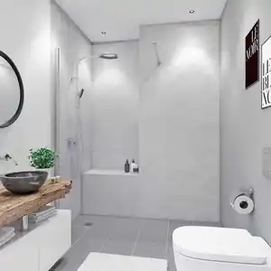 Breuer Duschrückwand 'Quick72' Marmoroptik grau 100 x 210 cm