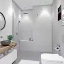 Bild 1 von Breuer Duschrückwand 'Quick72' Marmoroptik grau 100 x 210 cm