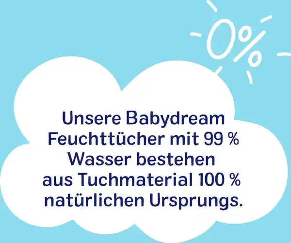 Bild 2 von Babydream Feuchttücher mit 99% Wasser