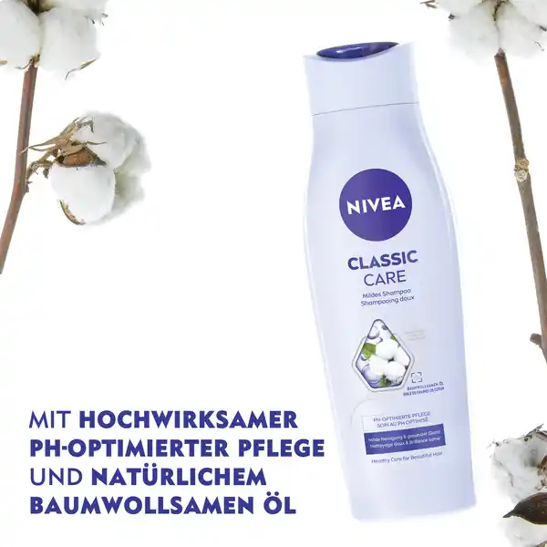 Bild 4 von NIVEA Classic Care mildes Shampoo, 250 ml