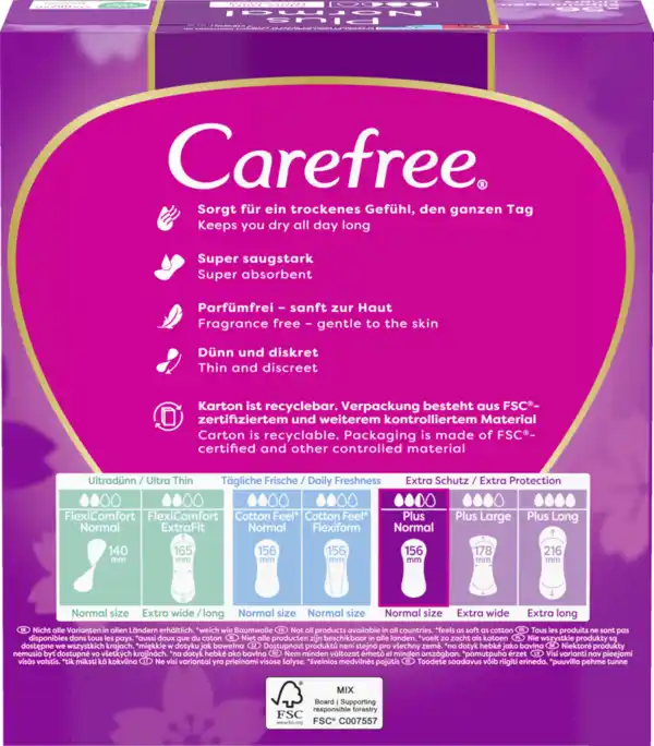 Bild 4 von Carefree Slipeinlagen Plus Normal