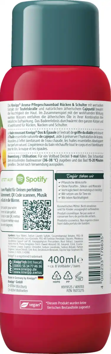Bild 2 von Kneipp Aroma-Pflegeschaumbad Rücken & Schulter, 400 ml