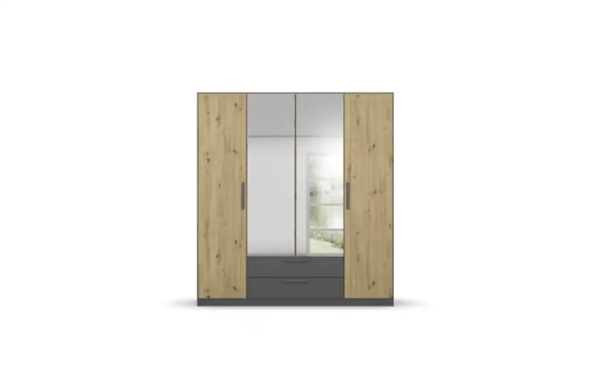 Bild 2 von Drehtürenkleiderschrank Style-Up, Eiche Artisan Nachbildung/graumetallic, 181 x197 cm