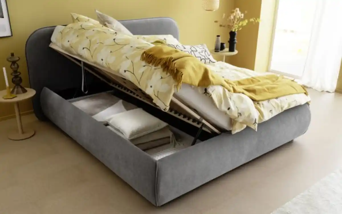 Bild 4 von Polsterbett Lissabon, Aurora grau, 180 x 200 cm