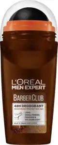 L’Oréal Paris men expert Deo Roll-on Barber Club Antitranspirant mit holzigem Duft, 50 ml